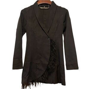 Women’s Size Small lightweight suit jacket blazer with fringe. Comfortable